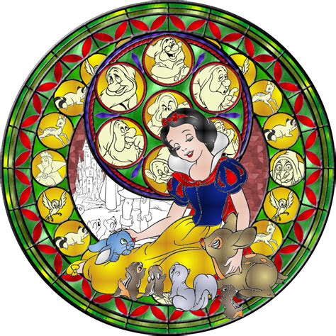 Snow White Stained Glass Disney Princess Fan Art