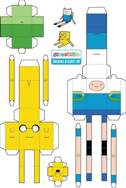 Finn E Jake Adventure Time Paper Toys Adventure Time Crafts Paper