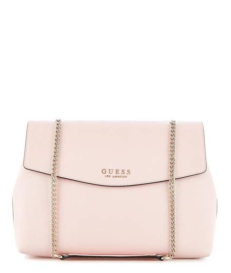Guess Pink Leather Shoulder Bag In Pink Lyst