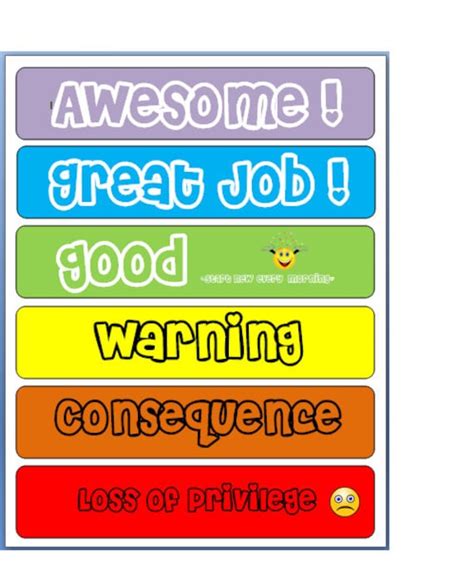 Promote Good Behavior With This Free Printable Color Coded Reward Chart
