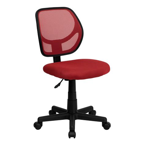 Task chair is a smart addition to any office space. Flash Furniture WA-3074-RD-GG Red Mesh Computer Chair ...