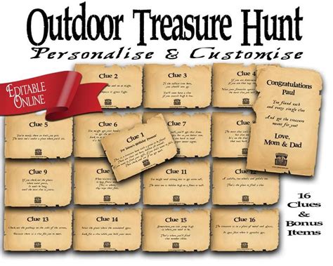 Outdoor Rhyming Riddles Treasure Hunt Clues Scavenger Hunt Etsy In