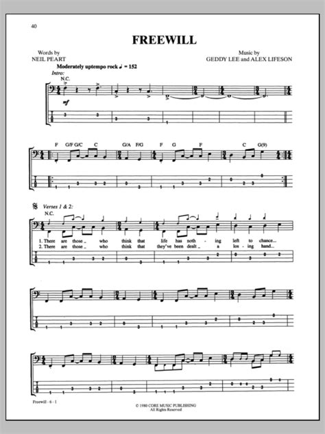 We are glad to welcome you to the converteri video converter! Freewill Sheet Music | Rush | Bass Guitar Tab