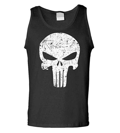 The Punisher Movie Skull Logo Black Tank Top Sleeveless Shirt