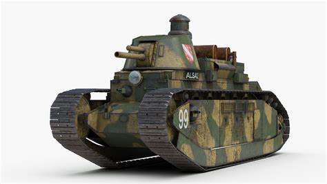 Char Fcm 2c Tank 3d Model 179 3ds Fbx Max Obj Free3d