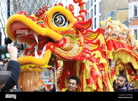 Traditional Dragons In The Chinese New Year Parade In 2020 Bringing In