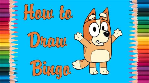 How To Draw Bingo Heeler From Bluey Step By Step Disney Youtube