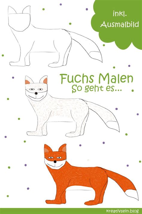 Ausmalbilder von biber berry eule fuchs und viele tiere mehr. Fuchs Malen: Mit Vorlage geht es ganz einfach! | Fuchs ...