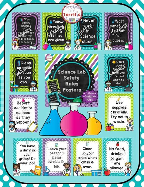 Science Lab Safety Rules Poster Safety Tips