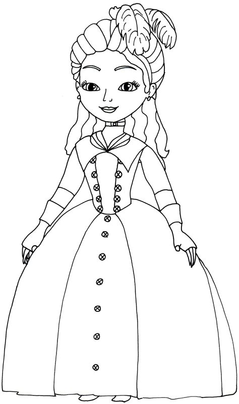 Gambar Sofia Coloring Pages Princess Clio Page Printable Di Rebanas