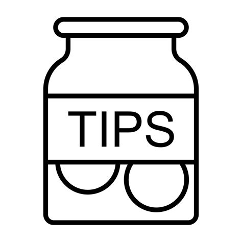 Tips Jar Line Icon 4576155 Vector Art At Vecteezy