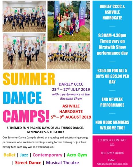 Summer Dance Camps 2019 Booking Now Open 🎭🤸‍♂️💃🌤 Half Term Special