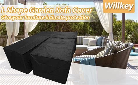 L Shaped Garden Furniture Covers Waterproof L Shape Rattan Corner Sofa