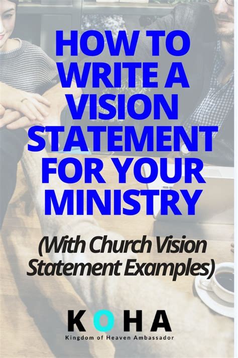 How To Write A Vision Statement For Your Ministry With Church Vision
