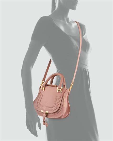 Lyst Chloé Marcie Mini Shoulder Bag In Pink