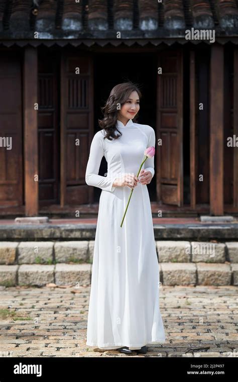 Ho Chi Minh City Viet Nam Ao Dai Is Traditional Dress Of Vietnam Beautiful Vietnamese Woman