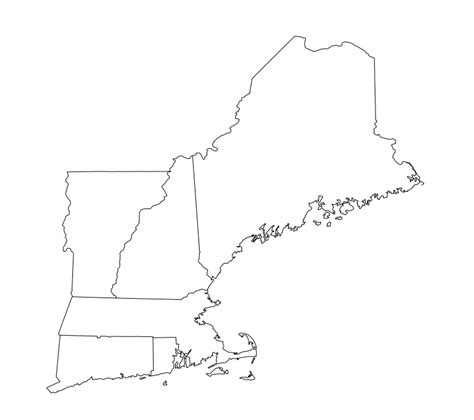 Printable Blank Map Of New England States Printable Word Searches