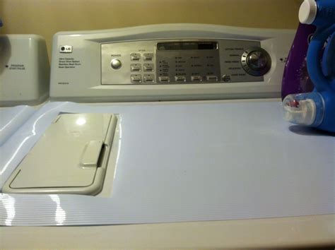 Protect washer dryer from scratches by using plastic shelf ...