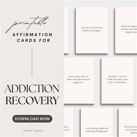 Addiction Recovery Affirmation Cards Recovery Affirmations Etsy