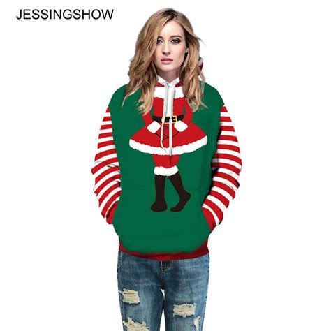 jessingshow 2017 women men christmas hoodies sweatshirt santa claus 3d printed casual pullover