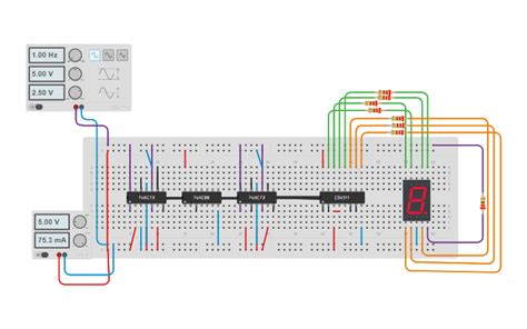 Circuit Design Copy Of 7 Segment With Clock Tinkercad