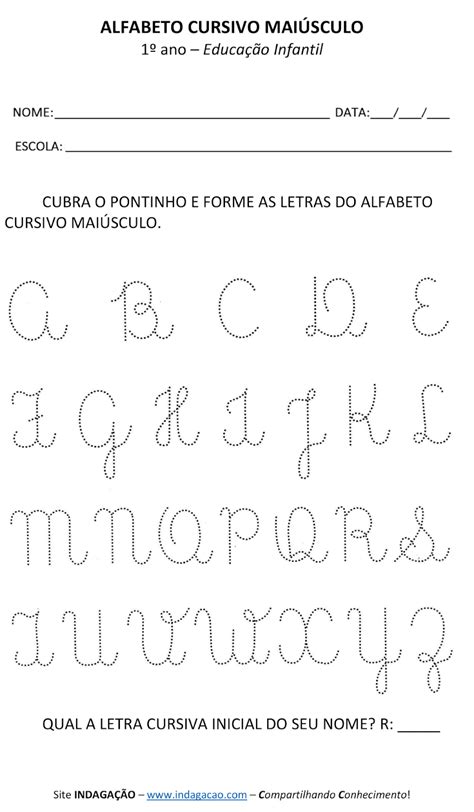 Alfabeto Mai Sculo Cursivo Treino Da Escrita Do Alfabeto Cursivo Mai