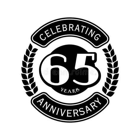 65 Years Celebrating Anniversary Design Template 65th Logo Vector And