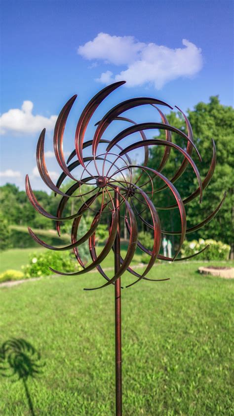 Outdoor Xl Copper Grande Kinetic Wind Spinner Spinners Both Etsy