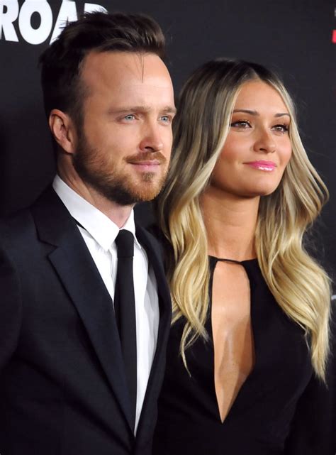 Aaron Paul And Wife On Red Carpet February 2016 Popsugar Celebrity