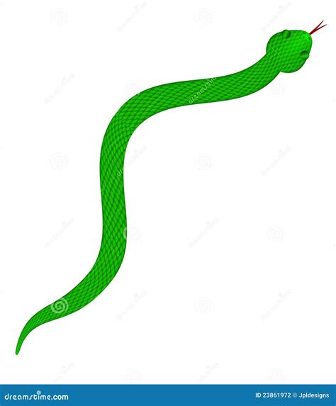 Green Snake With Scales Illustration Stock Illustration Illustration