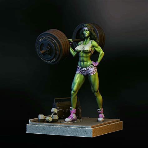 She Hulk Statues 3d Model Ready To Print