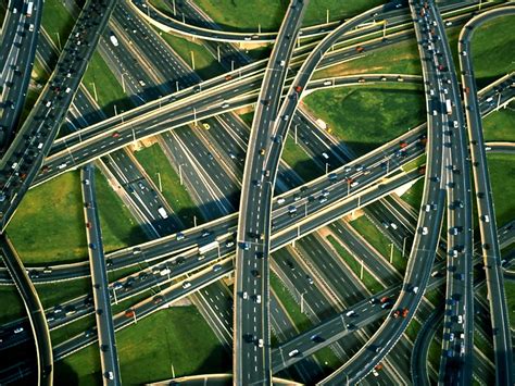 Aerial Photography Crossroads Highway Wallpaper Top Free Download