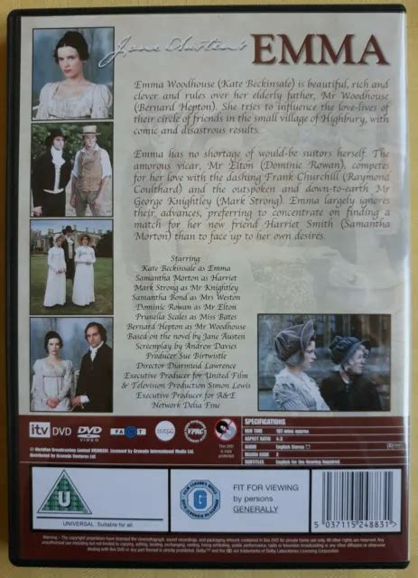 Kate Beckinsale Jane Austens Emma Dvd Uk Audio Inglese 1 Stampa Noedicola Eur 1500