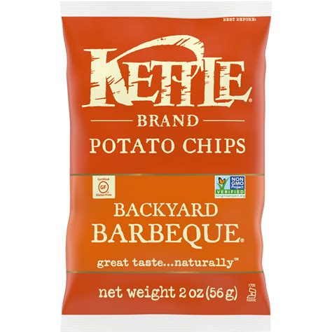 Kettle Brand Potato Chips Backyard Barbeque Ketle Chips Snack Bag 2