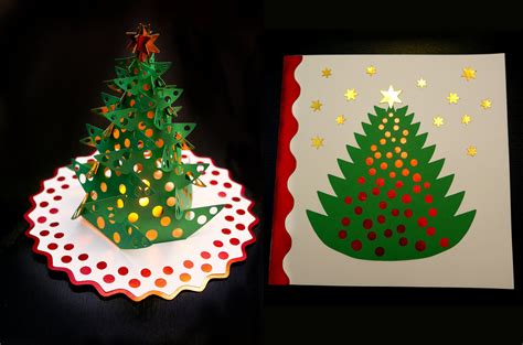 Diy Pop Up Christmas Tree Card Template Svg And Pdf Files For Instant