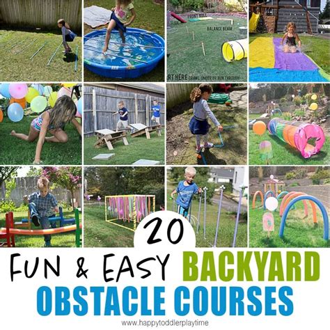 20 Amazing Backyard Obstacle Courses Happy Toddler Playtime