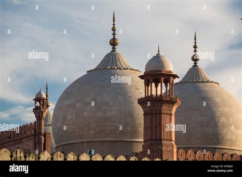 The Emperors Mosque Badshahi Masjid In Lahore Pakistan Dome With