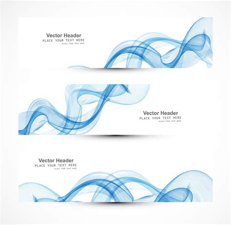 Abstract Header Blue Wire Line Wave Whit Vector Design Free Vector In