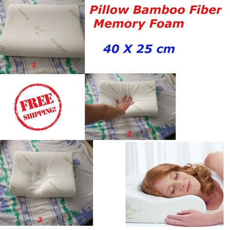 Pillow Bamboo Fiber Memory Foam Slow Rebound Care Health Neck Fatigue