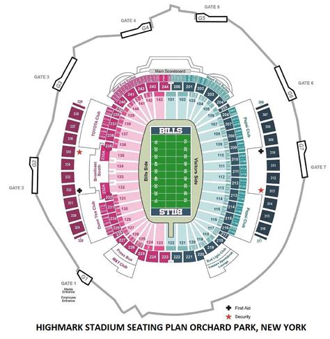 Ralph Wilson Stadium Seating Plan Ticket Price Parking Map