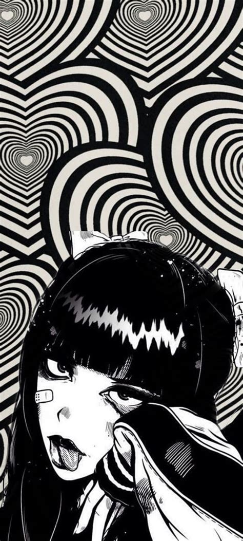X Px P Free Download Anime Grunge White Black Hd Phone Wallpaper Peakpx