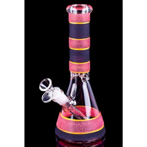 Cotton Candy 10 Dual Frosted Color Beaker Bong Red Girly Bongs