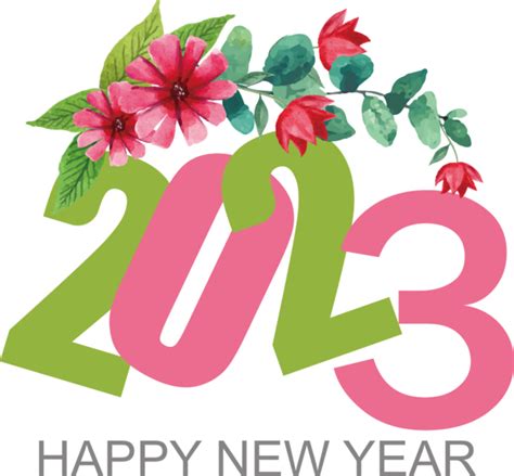 New Year Floral Design Flower Design For Happy New Year 2023 For New