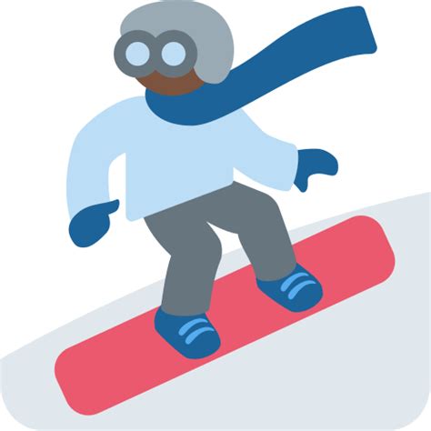 ?? Snowboarder(in): dunkle Hautfarbe-Emoji