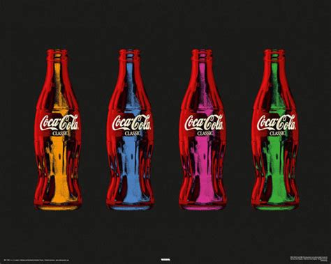 Steve penley bottle painting coke bottle pop art art videos tutorials painting art abstract art prints for sale. Coca Cola - Pop Art, 4 Bottles - Mini Paper Poster ...