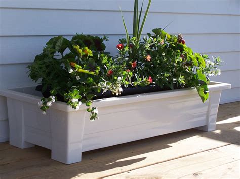 Large garden planter raised bed indoor outdoor patio flower plant herbs pot boxs. Adams Mfg. Corp. Resin Planter Box & Reviews | Wayfair
