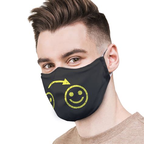 Sad Happy Protective Reusable Face Mask Lumbini Graphics