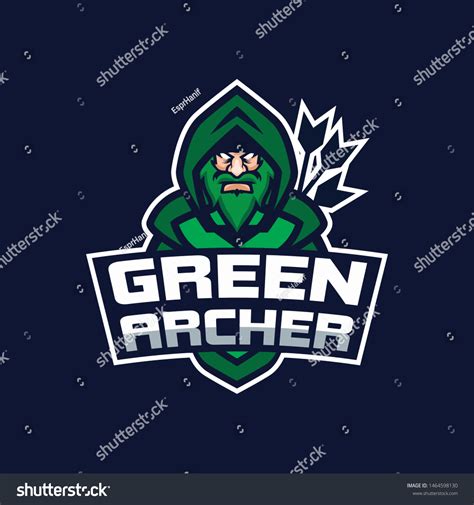 Green Archer E Sport Gaming Logo Stok Vektör Telifsiz 1464598130