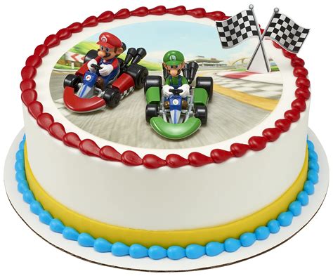 Buy Decoset Super Mario Kart Cake Topper 2 Pc Cake Topper With Race