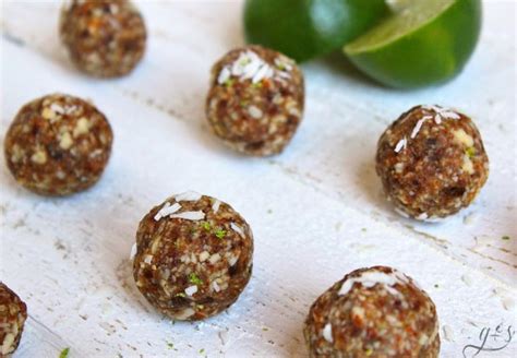 4 ingredient coconut lime energy bites grounded and surrounded